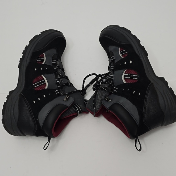 Lands\' End Men\'s Hiking Boots Gray Black Red Size 8.5 D main image 13